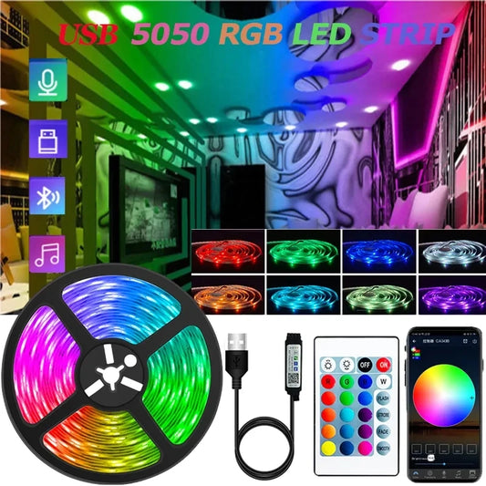 Smart RGB LED Strip Lights - USB Powered | Color Changing, APP Controlled for TV Backlight, Home Decor & Christmas